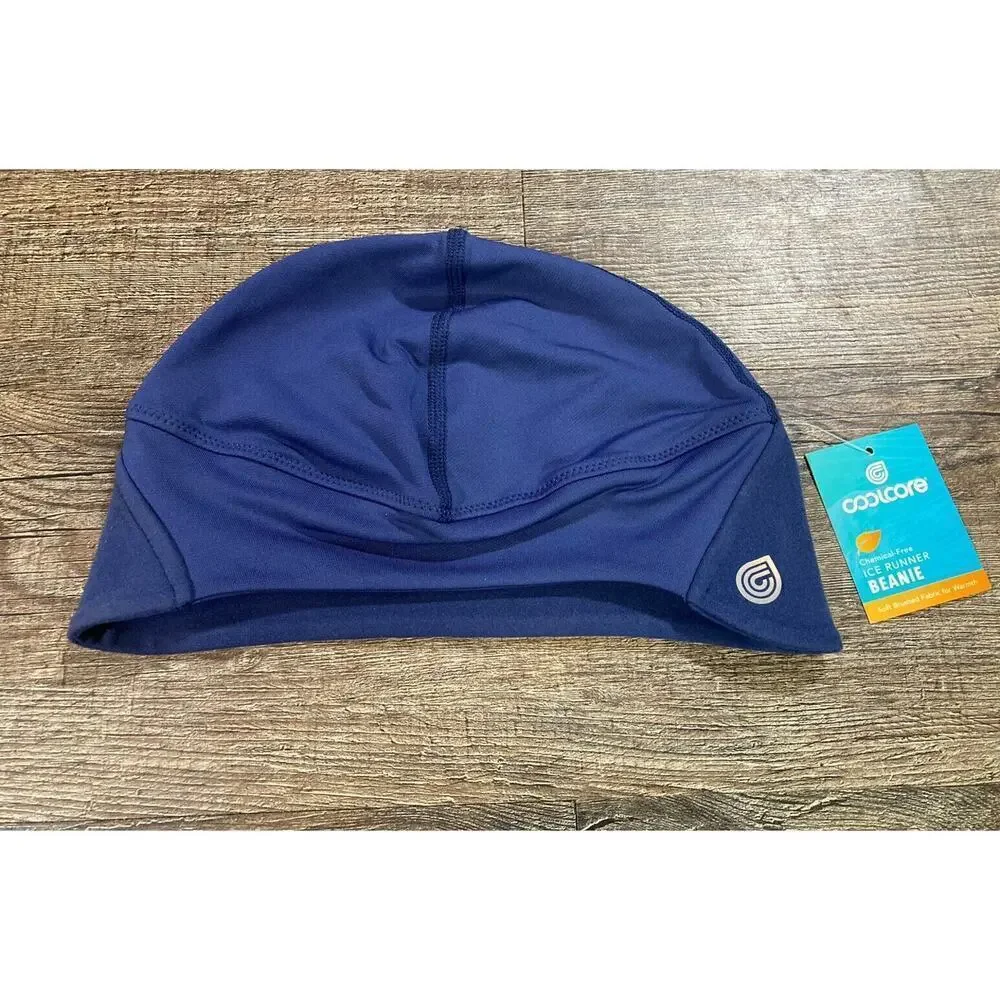 NEW Thermo Insulated Ice Runner Beanie Coolcore Technology Deep Cobalt Blue OS